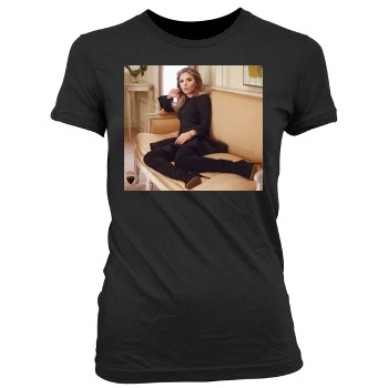 Scarlett Johansson Women's Junior Cut Crewneck T-Shirt