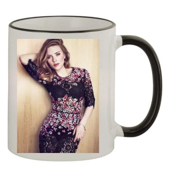 Scarlett Johansson 11oz Colored Rim & Handle Mug