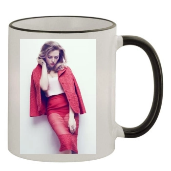 Scarlett Johansson 11oz Colored Rim & Handle Mug