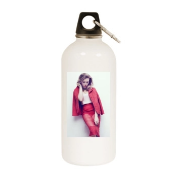 Scarlett Johansson White Water Bottle With Carabiner