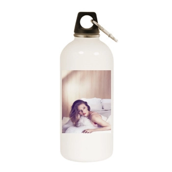 Scarlett Johansson White Water Bottle With Carabiner