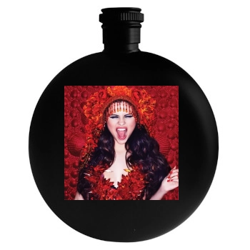 Selena Gomez Round Flask