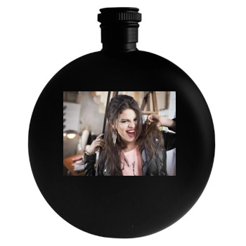 Selena Gomez Round Flask