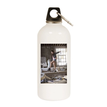 Selena Gomez White Water Bottle With Carabiner