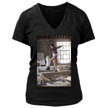 Selena Gomez Women's Deep V-Neck TShirt