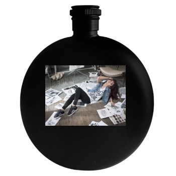 Selena Gomez Round Flask