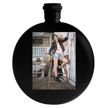 Selena Gomez Round Flask