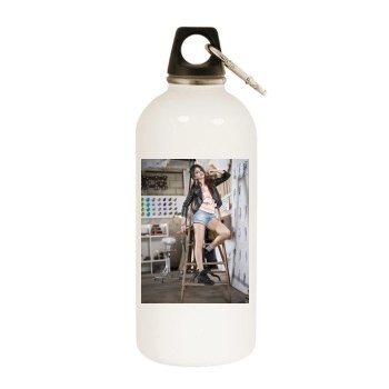 Selena Gomez White Water Bottle With Carabiner