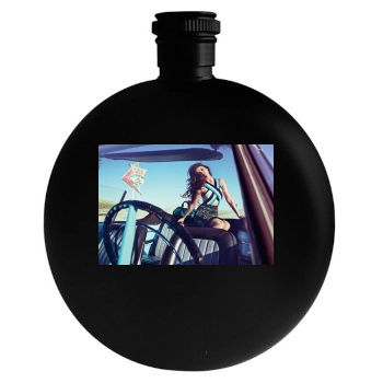 Selena Gomez Round Flask