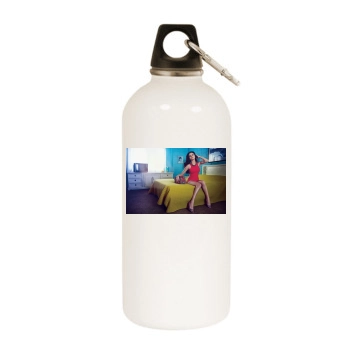 Selena Gomez White Water Bottle With Carabiner