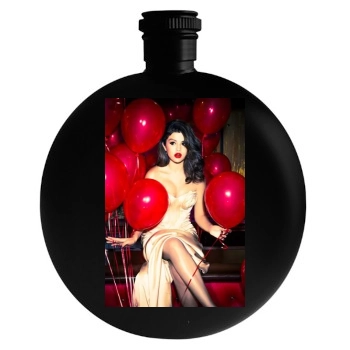 Selena Gomez Round Flask