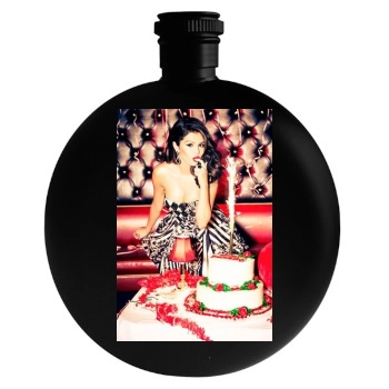 Selena Gomez Round Flask