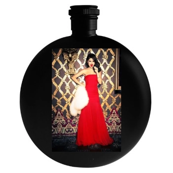 Selena Gomez Round Flask