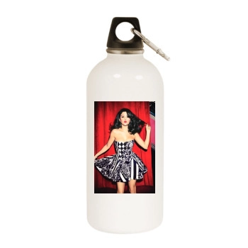 Selena Gomez White Water Bottle With Carabiner