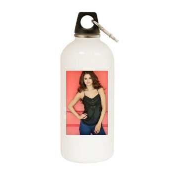 Selena Gomez White Water Bottle With Carabiner