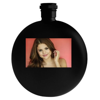 Selena Gomez Round Flask