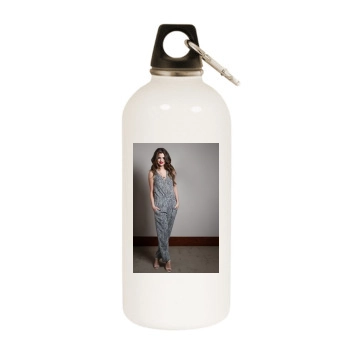 Selena Gomez White Water Bottle With Carabiner