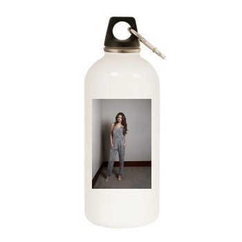 Selena Gomez White Water Bottle With Carabiner