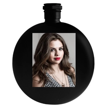 Selena Gomez Round Flask