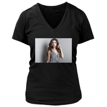 Selena Gomez Women's Deep V-Neck TShirt