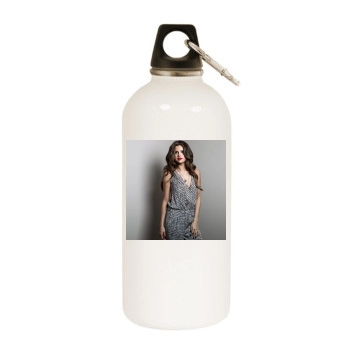 Selena Gomez White Water Bottle With Carabiner