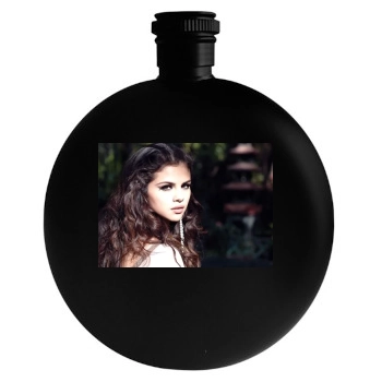 Selena Gomez Round Flask