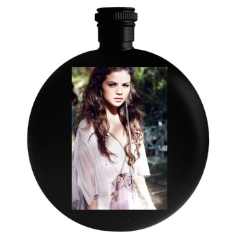 Selena Gomez Round Flask