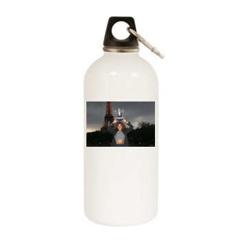 Serena Williams White Water Bottle With Carabiner