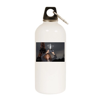 Serena Williams White Water Bottle With Carabiner