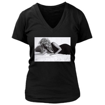 Shakira Women's Deep V-Neck TShirt