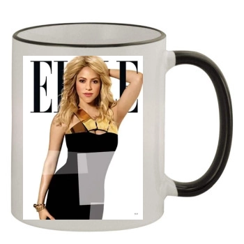 Shakira 11oz Colored Rim & Handle Mug