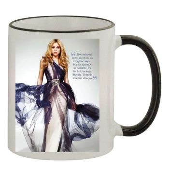 Shakira 11oz Colored Rim & Handle Mug