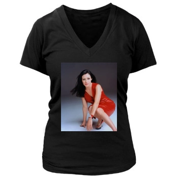 Shannen Doherty Women's Deep V-Neck TShirt