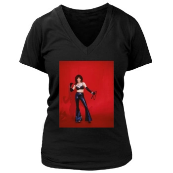 Shannen Doherty Women's Deep V-Neck TShirt