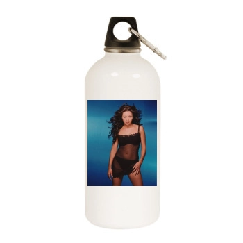 Shannen Doherty White Water Bottle With Carabiner