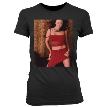 Shannen Doherty Women's Junior Cut Crewneck T-Shirt