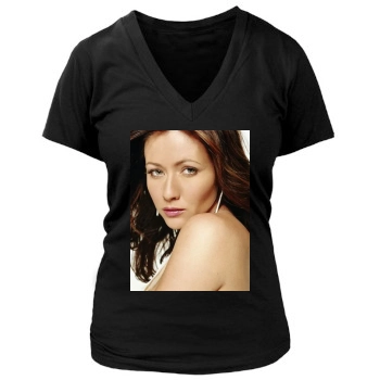 Shannen Doherty Women's Deep V-Neck TShirt