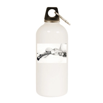 Sharon Stone White Water Bottle With Carabiner