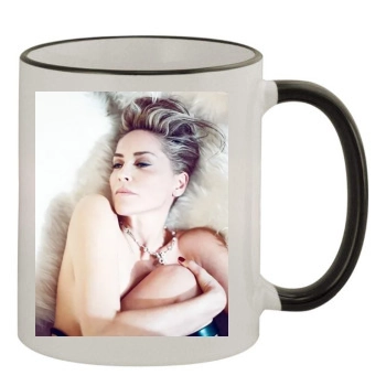 Sharon Stone 11oz Colored Rim & Handle Mug