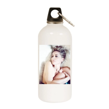 Sharon Stone White Water Bottle With Carabiner