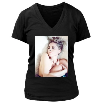 Sharon Stone Women's Deep V-Neck TShirt