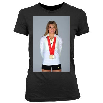 Shawn Johnson Women's Junior Cut Crewneck T-Shirt