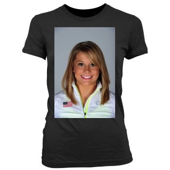 Shawn Johnson Women's Junior Cut Crewneck T-Shirt