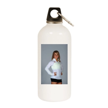 Shawn Johnson White Water Bottle With Carabiner