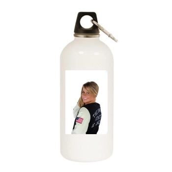 Shawn Johnson White Water Bottle With Carabiner