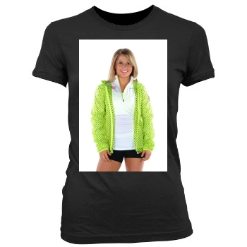 Shawn Johnson Women's Junior Cut Crewneck T-Shirt