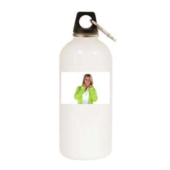 Shawn Johnson White Water Bottle With Carabiner