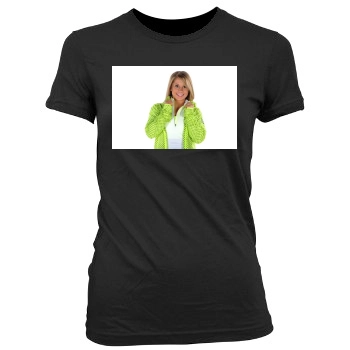 Shawn Johnson Women's Junior Cut Crewneck T-Shirt