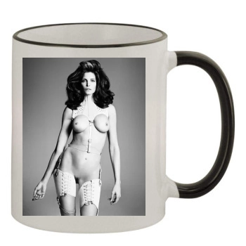 Stephanie Seymour 11oz Colored Rim & Handle Mug