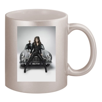 Elizabeth Hurley 11oz Metallic Silver Mug